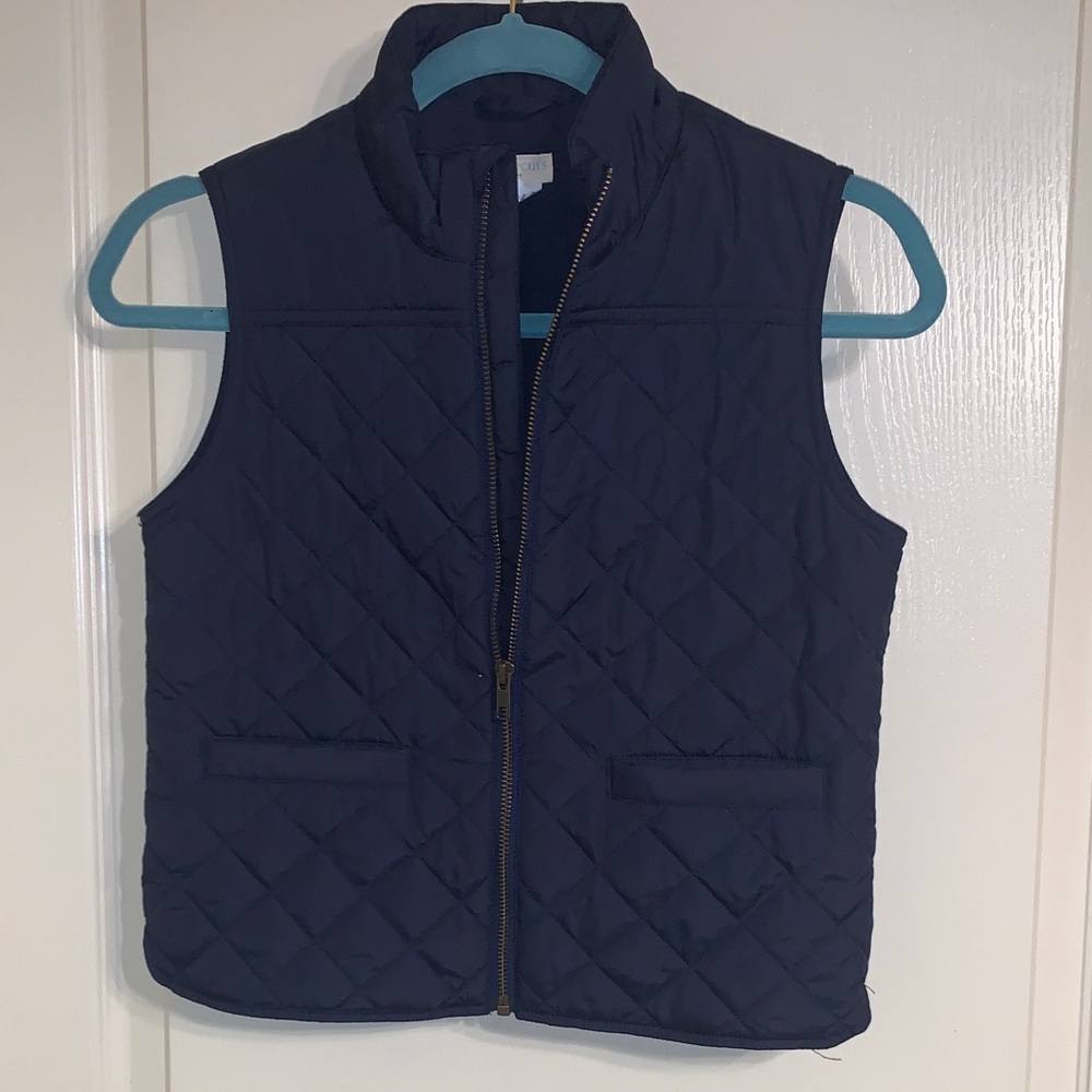 J. Crew Dark Blue Quilted Kids Vest